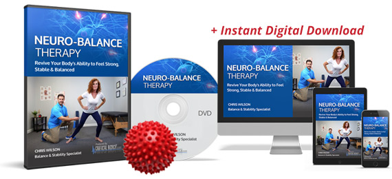 The physical DVD of Neuro-Balance Therapy, the spike ball, the downloadable digital version of Neuro-Balance Therapy and the bonuses